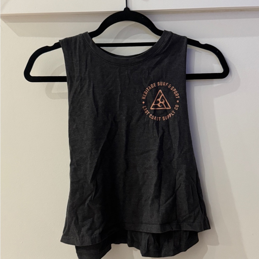 Heritage surf grey cropped tank top